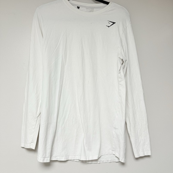 Gym shark White‎ Long Sleeve Workout Shirt M - Picture 1 of 6